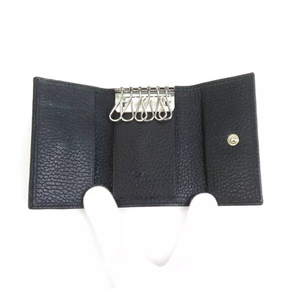GUCCI GG canvas Key Case Black Canvas/Silvertone - Picture 3 of 8